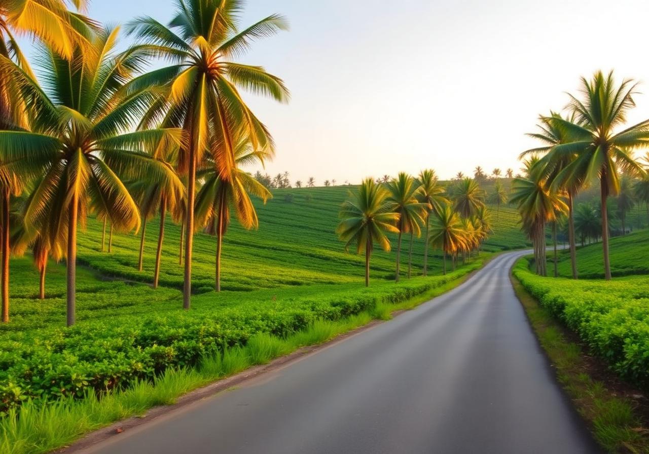 Assam tea garden road